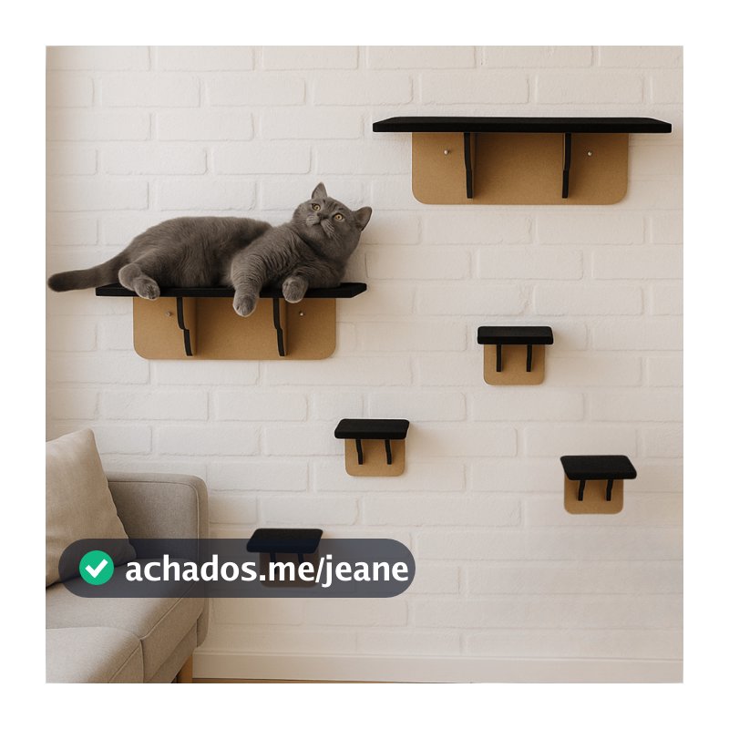 2 Prateleira + 4 Degraus Para Gatos Playground Resistente Com Carpete Antiderrapante