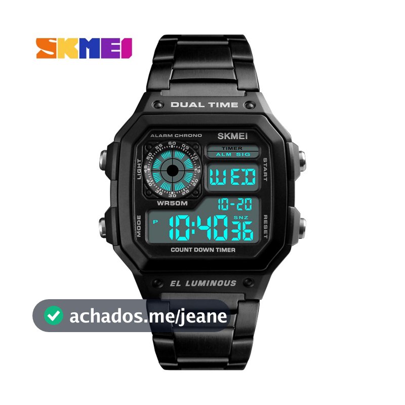 SKMEI 1335 Time Beauty Embarque no mesmo dia SKMEI Square Relógio digital Relógio retrô esportivo à prova d'água Relógio de estudante Relógio de mergulho Relógio masculino