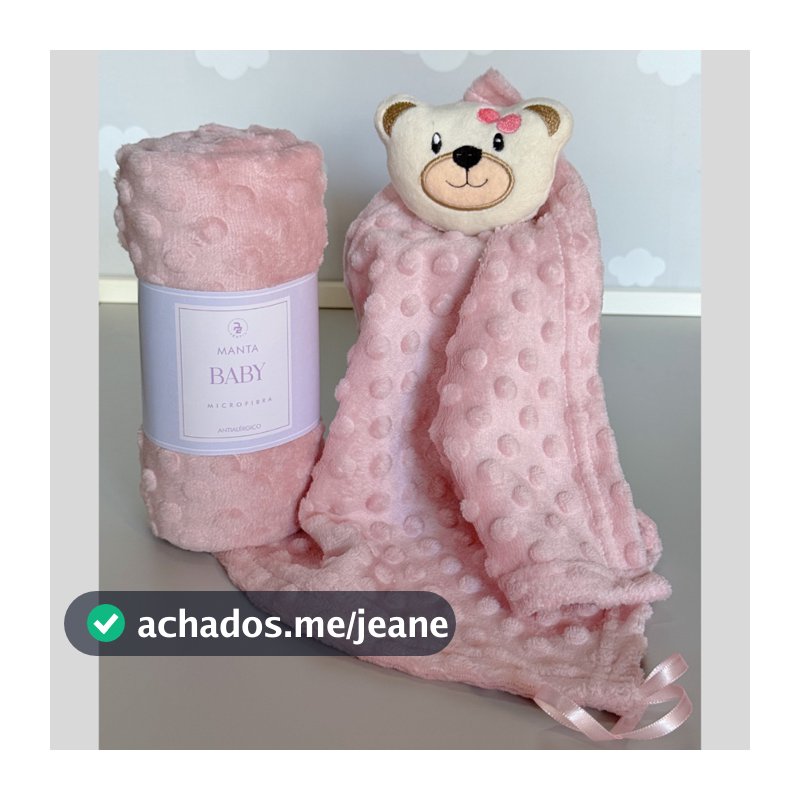 Kit Manta + Naninha Bebê Fleece Pipoquinha | Super Macio e Quentinho