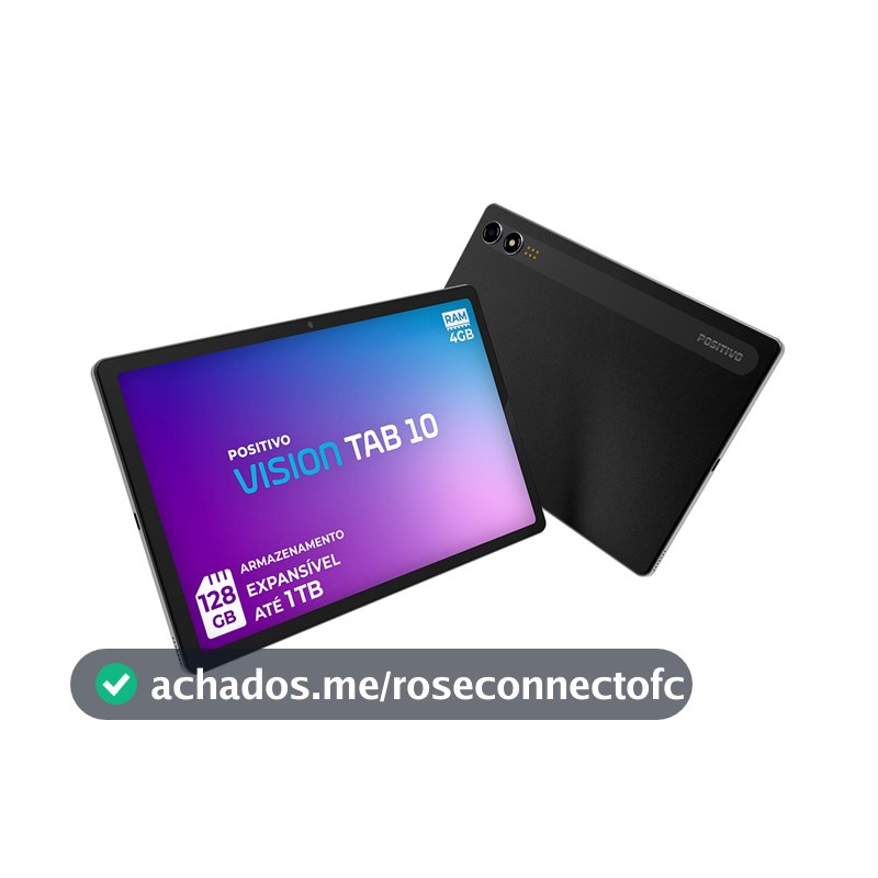 Tablet Positivo Vision TAB 10 128GB 4GB RAM Octa Core Tela 10.1 4G Wifi Bateria 6000mAh Câmera 13MP Android Original