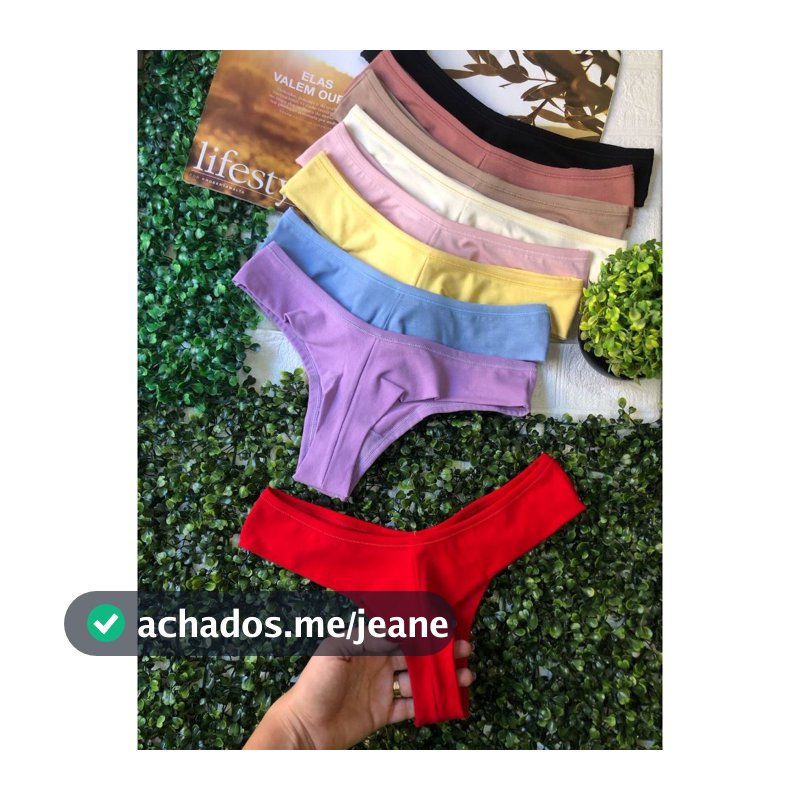 Kit calcinhas Fio Duplo 100% algodão confortável e antialérgica que não marca na roupa