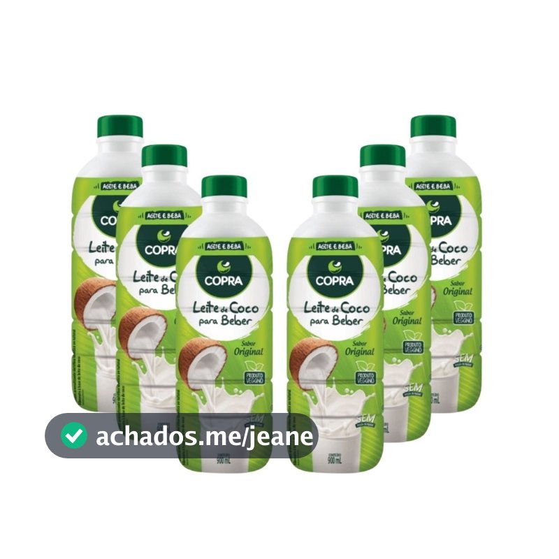 Kit 6 Copra Leite de Coco Original 900ml