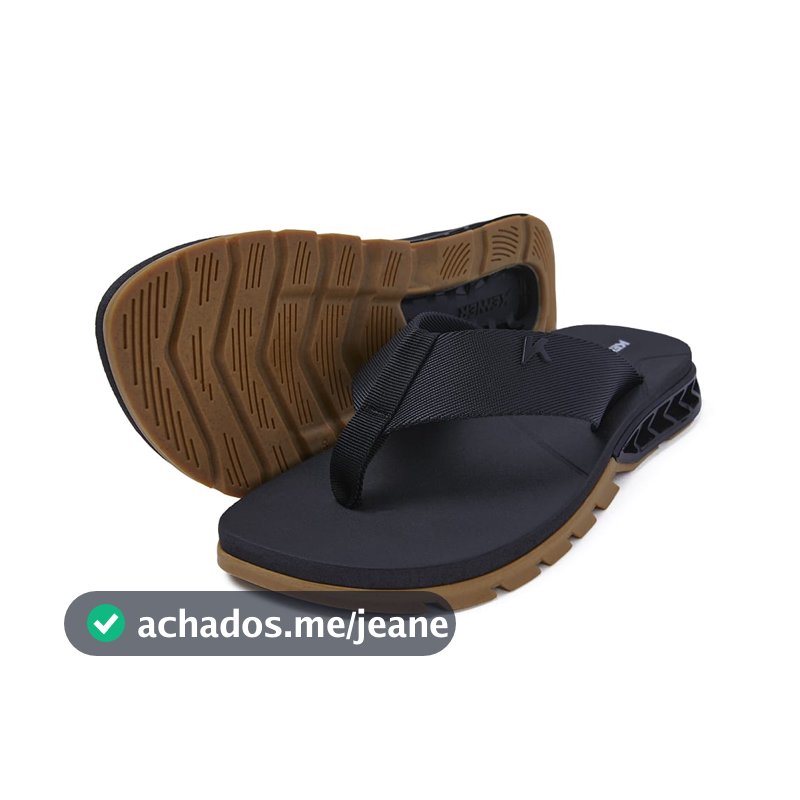 Sandália Chinelo Kenner Rakka L7 DYJ Original Masculino Feminino Preto Crepe