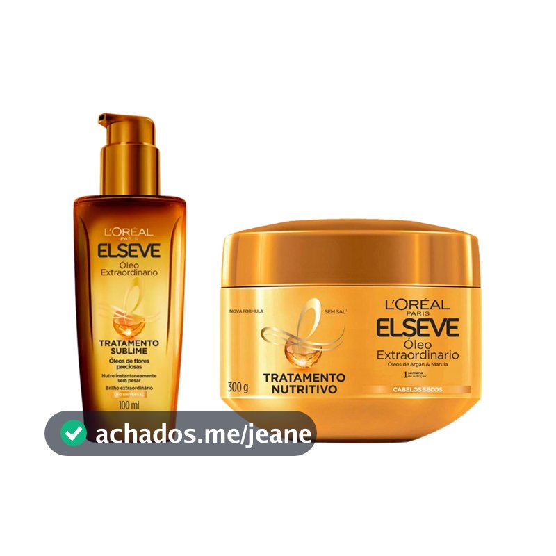 Kit Elseve Máscara Óleo Extraordinário + Óleo Extraordinário Loreal Paris - 2 Itens