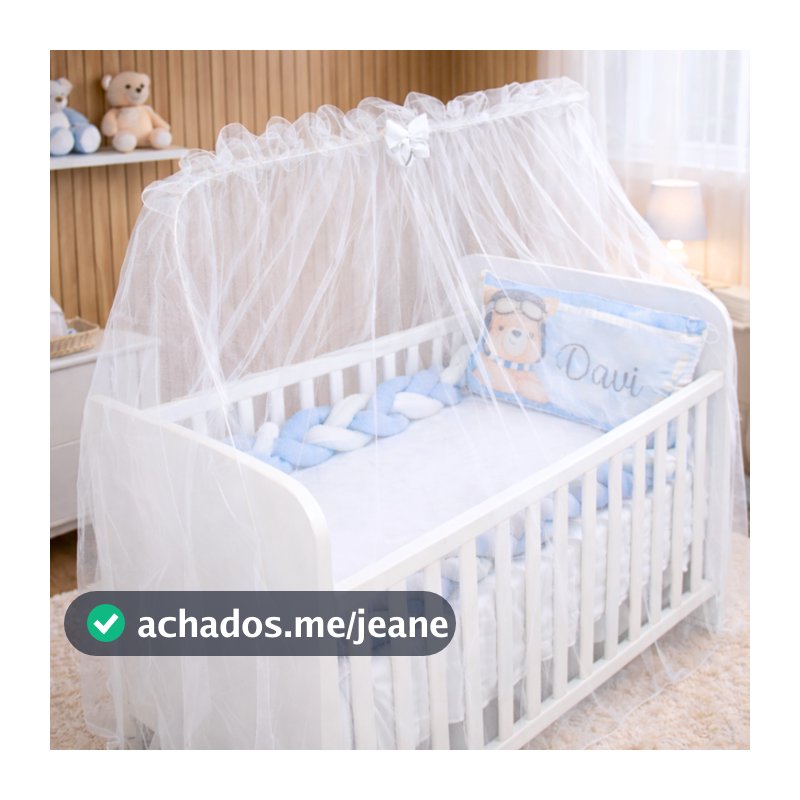 Mosquiteiro Para Berço Americano e Mini Berço Tule Tela Mosquiteira Cortinado Rede Protetora