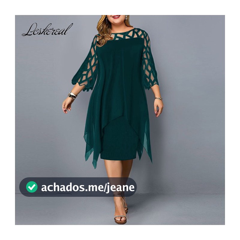 Vestido casual feminino de chiffon oco solto 2022 vestidos de verão plus size
