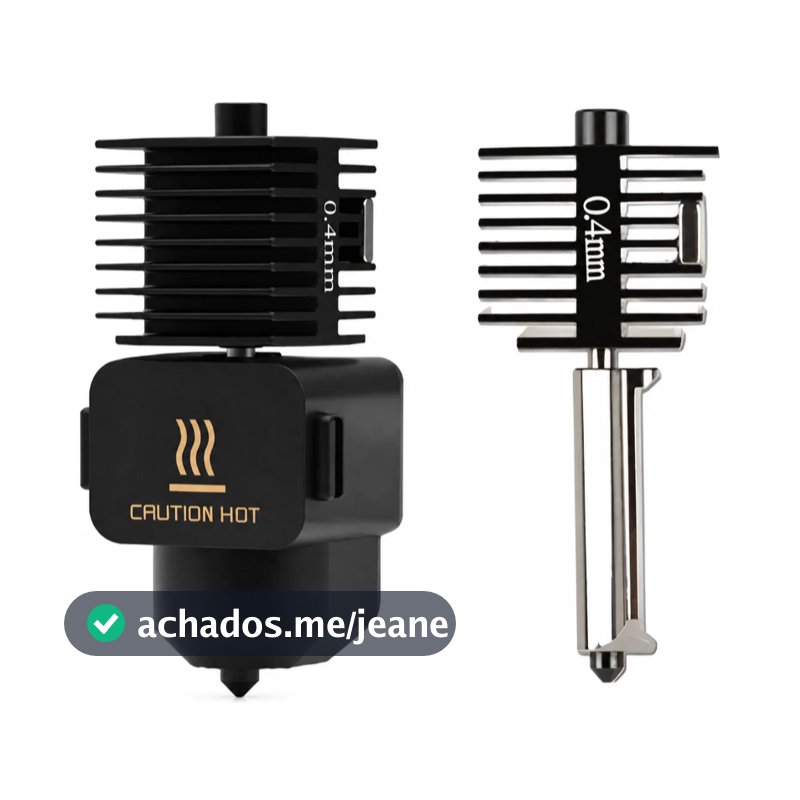 Hotend 0.4mm Bambu Lab A1 e A1 Mini Bico Aço Endurecido Removível Fácil Manutenção