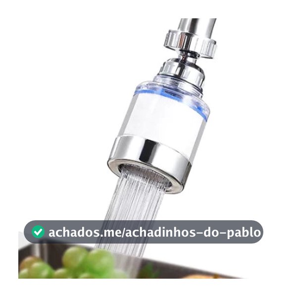 Filtro Universal Booster Torneira Rotativa Remover Cloro Purificador De Água De Cozinha