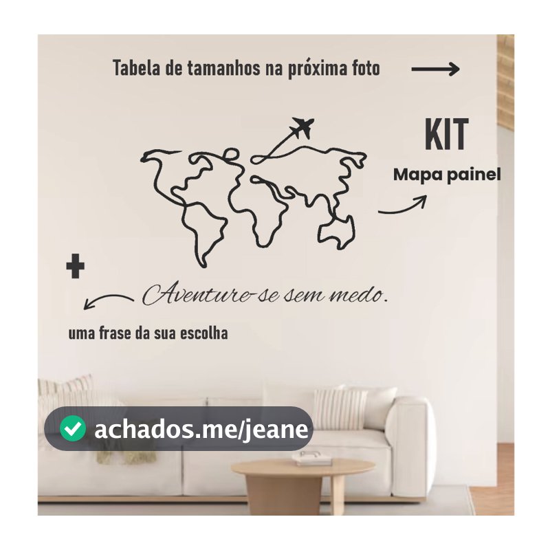 KIT quadro decorativo para sala painel + frase personalizada por você - em mdf 3mm - acompanha dupla face - APOLO DECOR