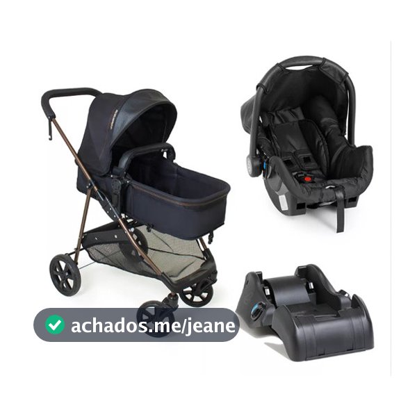 Kit Carrinho De Bebê Napoli + Bebê Conforto E Base para Carro Galzerano Oferta