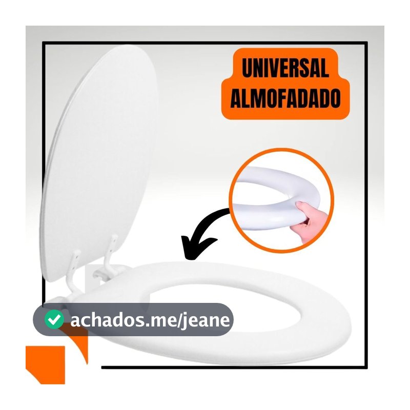 Assento Sanitário Almofadado PREMIUM Universal Tampa Privada Banheiro