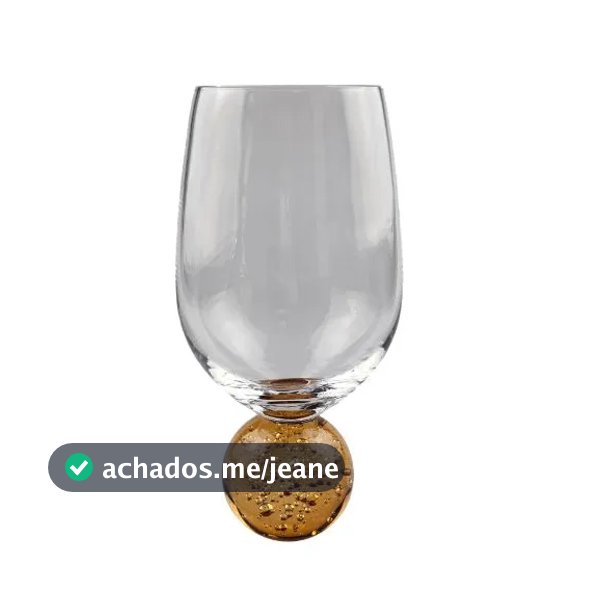 Taça de Vidro Orbe Mel com Base Esférica