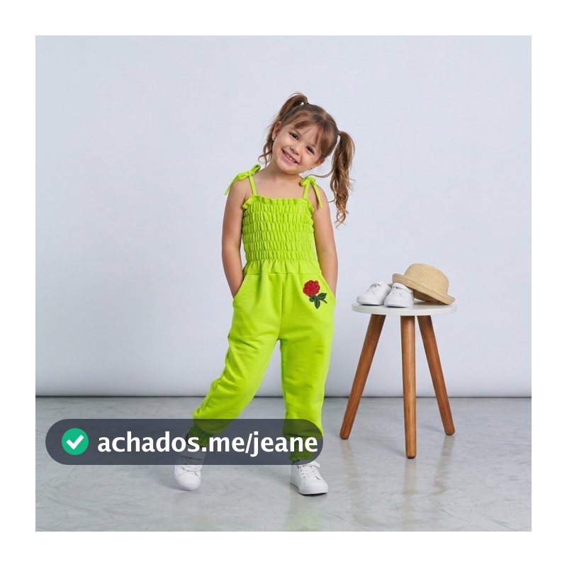 Macacão Infantil Exclusivo Juvenil Menina Feminino Pantacourt Premium Confortável Leve Tendência 2026 Festa Passeio