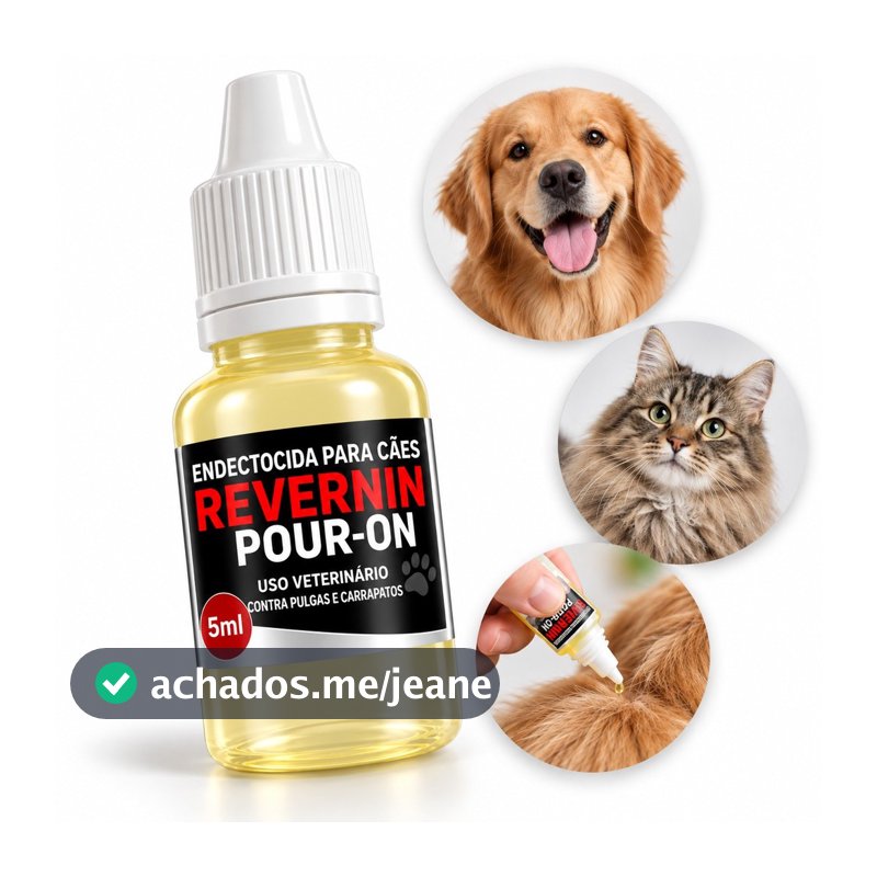 Antiparasitário para cães e gatos Protege contra Pulgas e Carrapatos pipeta Revernim