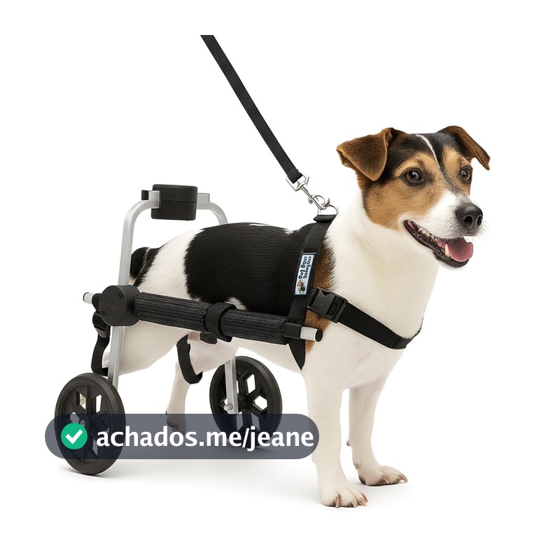 Cadeira 2 Rodas Tamanho P Cachorro Traseira Regulável Deficiente Paraplégico