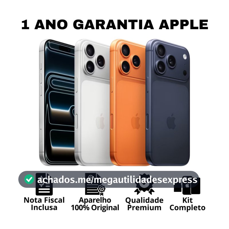 Apple iPhone 17 Pro / 17 Pro Max (256GB) (512GB) (1TB) (2TB) 100% Original Novo Lacrado NF Garantia Apple 1 Ano