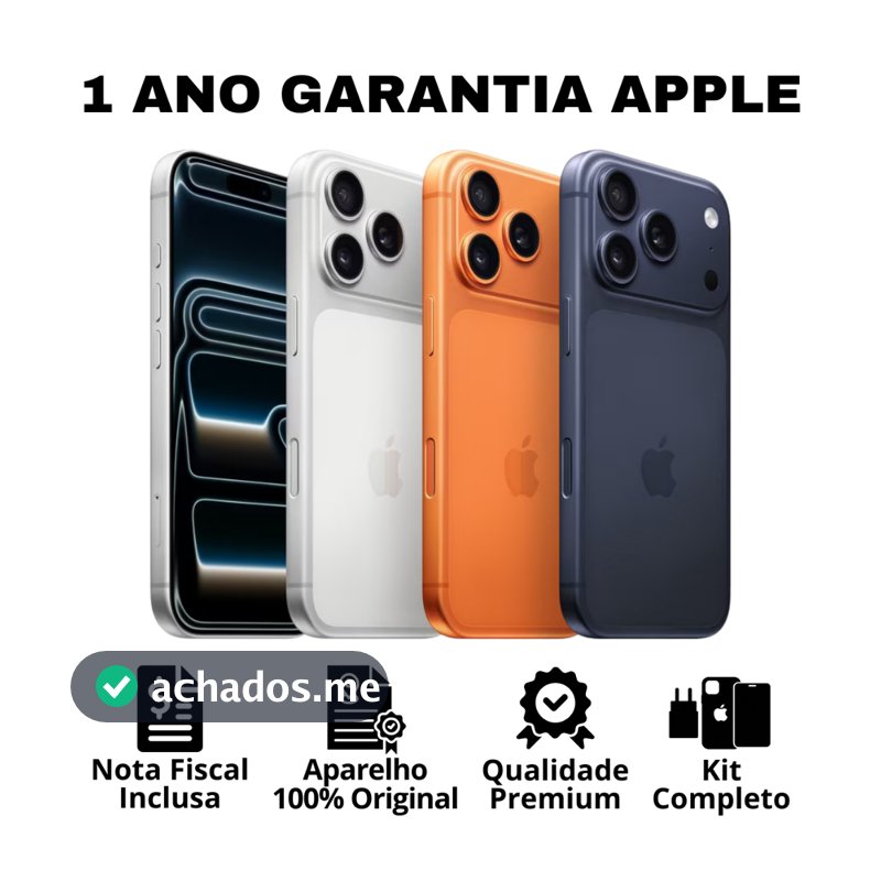 Apple iPhone 17 Pro / 17 Pro Max (256GB) (512GB) (1TB) (2TB) 100% Original Novo Lacrado NF Garantia Apple 1 Ano