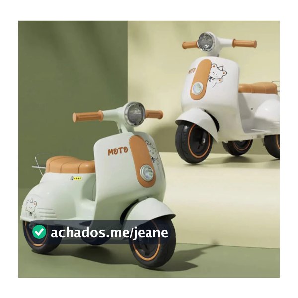 Triciclo Elétrico Scooter infantil Com Som Luz e Baú Maral Brinquedos