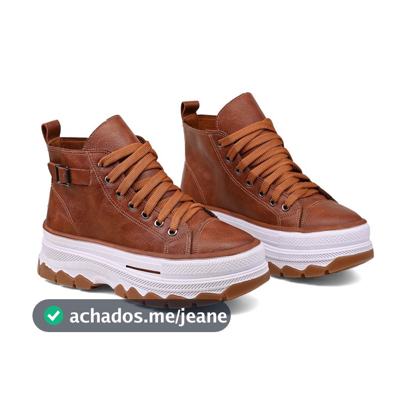 Tênis Plataforma Cano Alto Bota Para Meninas