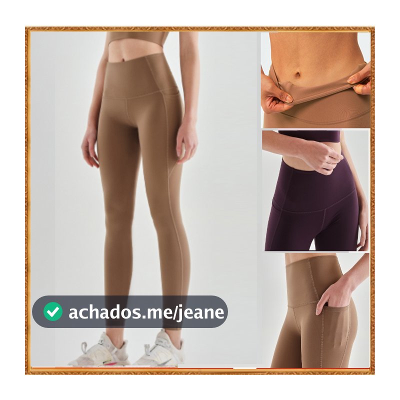 Lulu Nude Sports Fitness Pants com Bolsos Anti-ondulação Calças de Yoga Mulheres Cintura Alta Hip Lift KZ915