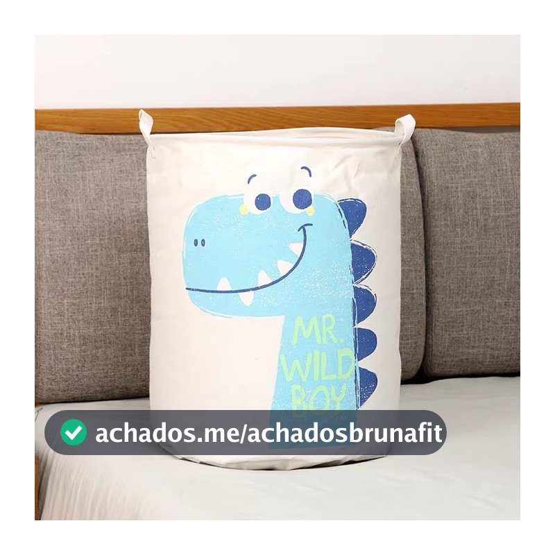 Cesto Organizador Multiuso Tecido Dobrável Roupa Brinquedos Lavanderia