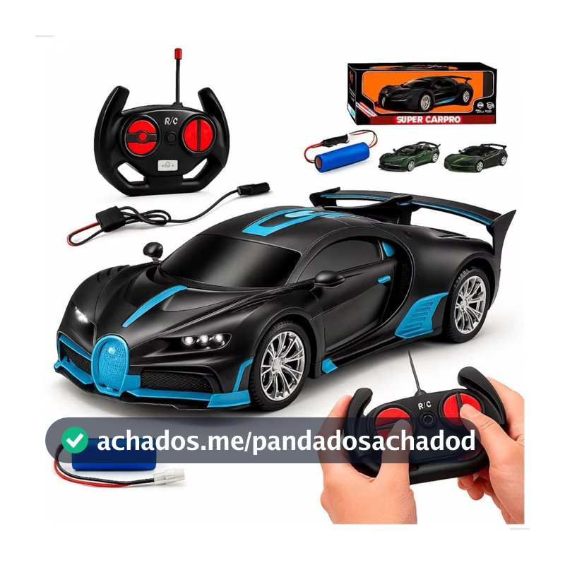 Carrinho de Controle Remoto Esportivo Competição Ferrari Lamborghini Bugati Velocidade
