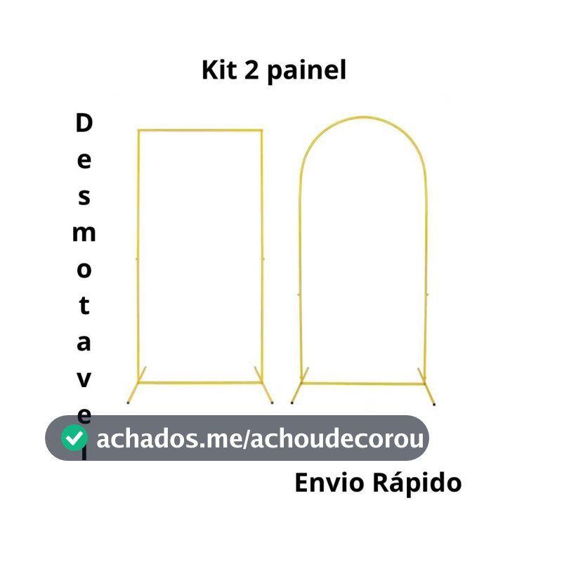 Kit 2 Painel de Festa 2x1 Arco Romano e Retangular Decoração