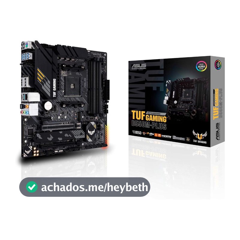 Placa Mãe ASUS AMD Am4 B550M-Plus Tuf Gaming 4x DDR4 M-ATX