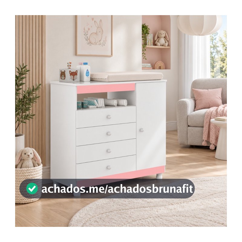 Cômoda Organizadora De Roupas Gavetas Gaveteiro Quarto Bebe Baby Multiuso Organizador Regulagem Pés