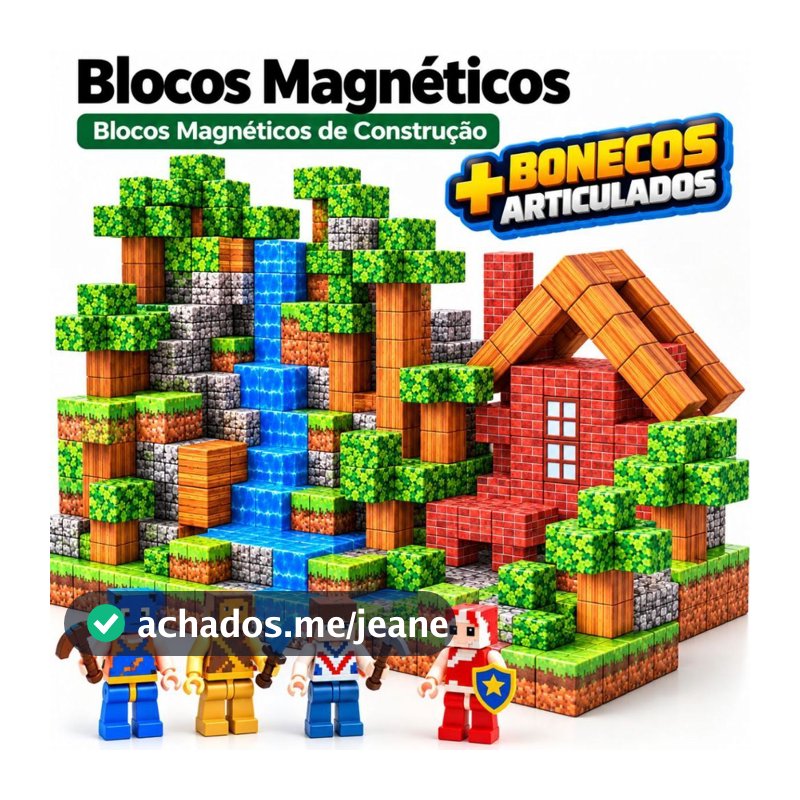 Blocos Magnéticos Construção De Montar Até 384 Peças Cubo Brinquedo Infantil Educativo Menino