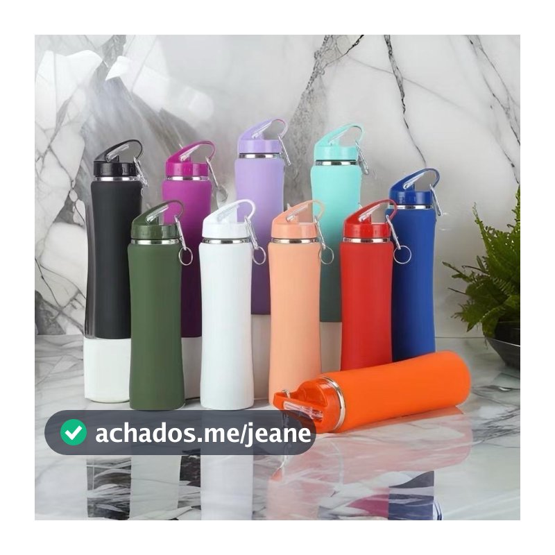 Garrafa Térmica 350 500 600 750ml Quente e Frio Água Café Aço Inox com Trava Tampa BZ04 LING