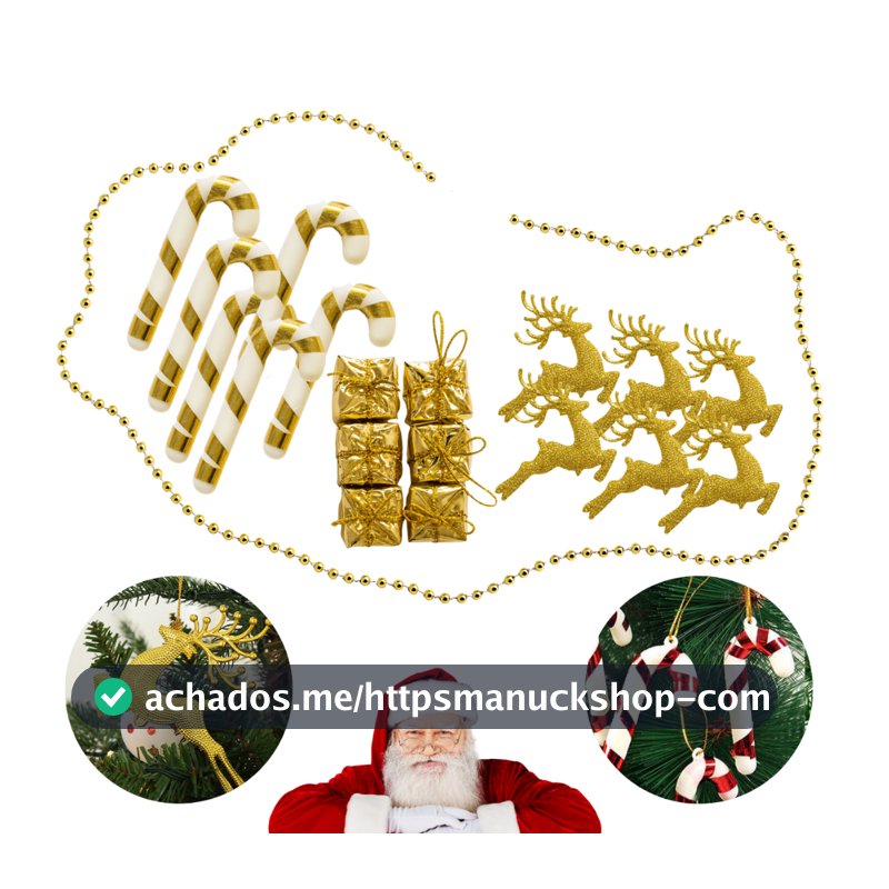 Kit Pendente de Natal 19 Peças - Enfeite Natalino - Árvore de Natal