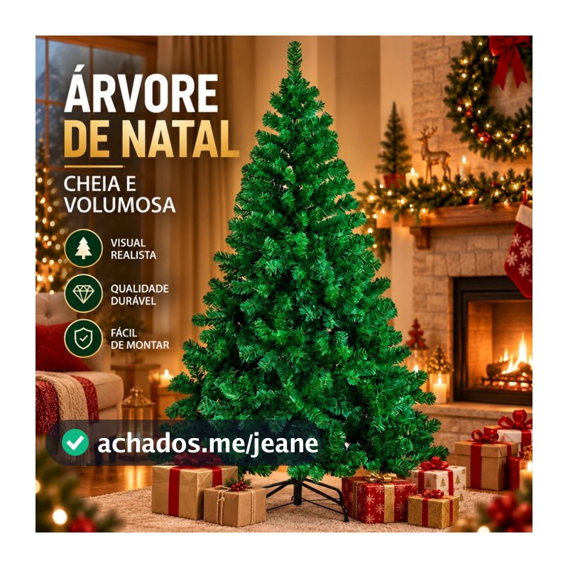 Árvore de Natal Pinheiro Super Cheia Grande Luxo Decoração de Natal