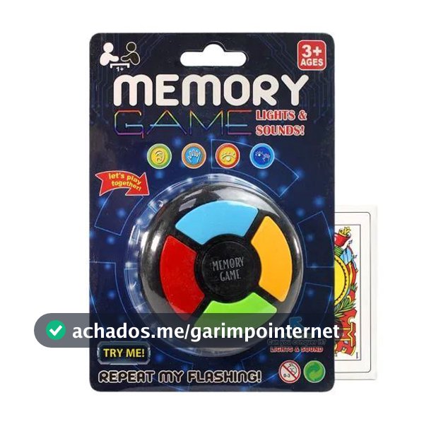 Jogo Memória Eletrônico Infantil Quatro Cores Genius Sons e Luzes