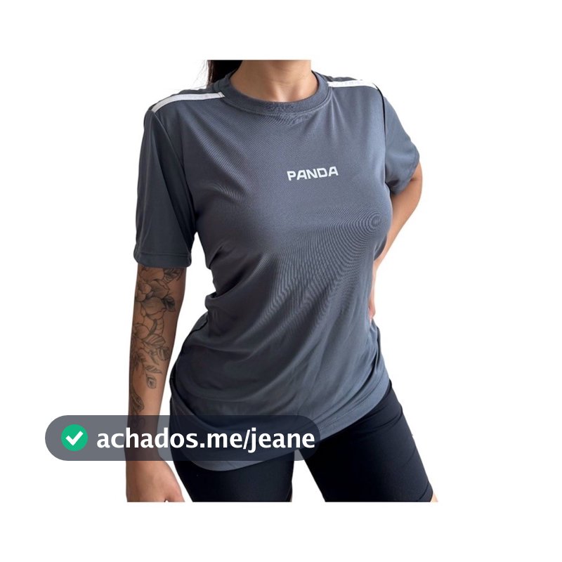 camiseta feminina dry fit para academia/corrida/treino com proteção UV (COD01)