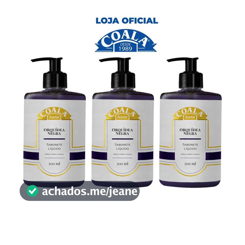 Kit 3 Unidades Sabonete Líquido Coala Home - Orquídea Negra - 500ml