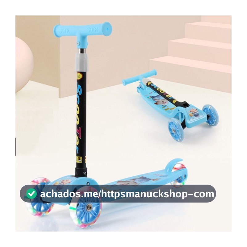 Patinete Infantil 3 Rodas De Led Dobrável Scooter Crianças--1715