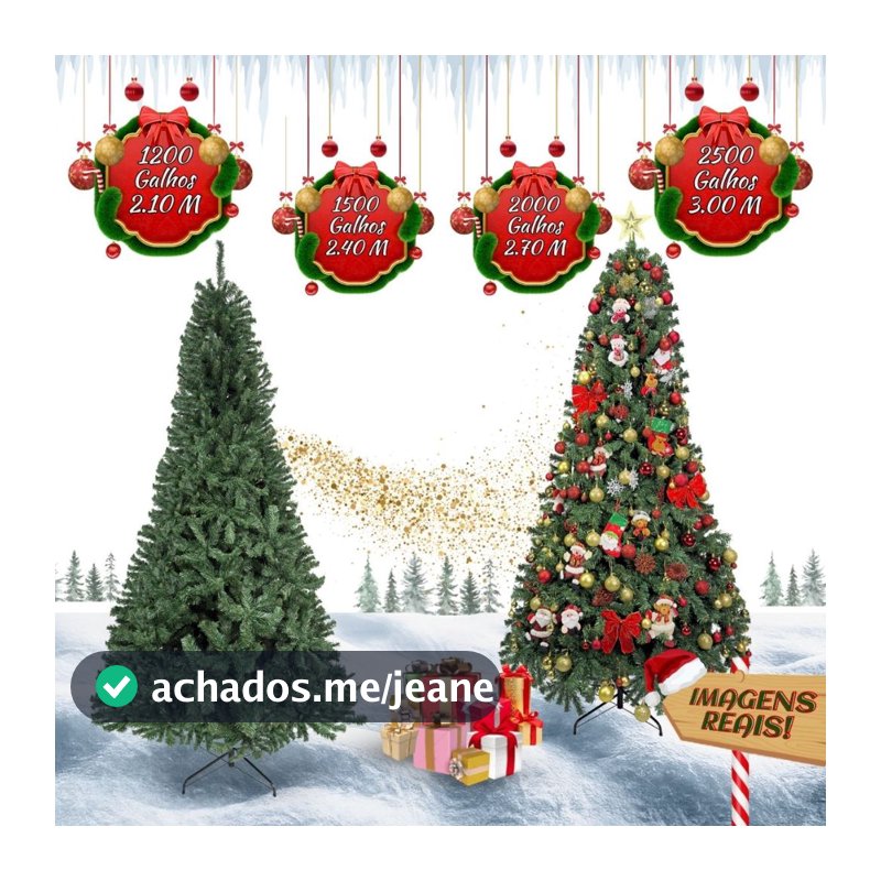 Árvore De Natal 300cm 2500 Galhos Pinheiro Tradicional Tamanho 2.1/2.4m/2.7m Luxo Cheia Decoração LuvinCo
