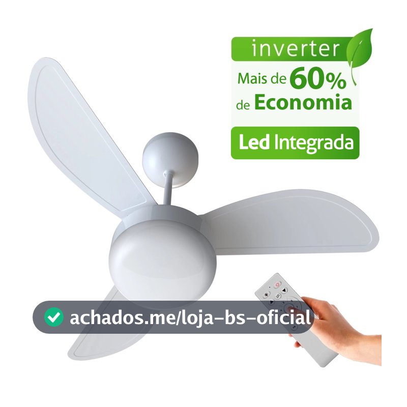 Ventilador de Teto Ventisol Fênix Inverter Controle Remoto Led Integrada - Bivolt
