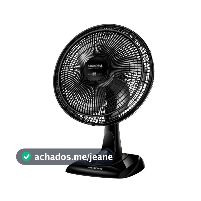 Ventilador de mesa 40 cm 6 pás com 3 velocidades Super Power - VSP-40-B Mondial