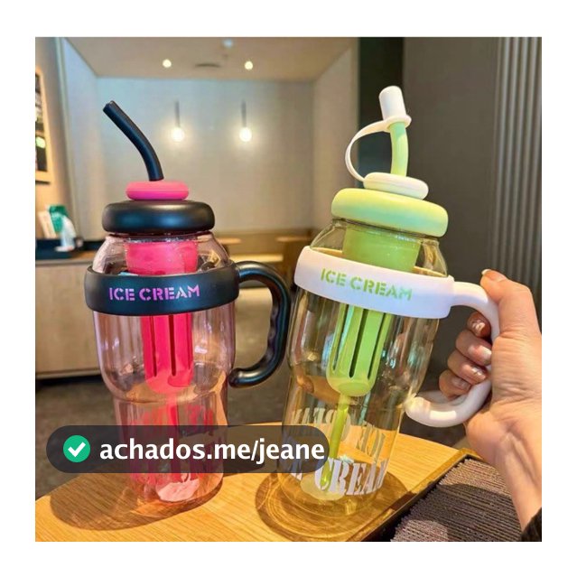 Garrafa Grande 1300 ml com Canudo de Silicone com Filtro Portátil Garrafinha de Plástico 4988