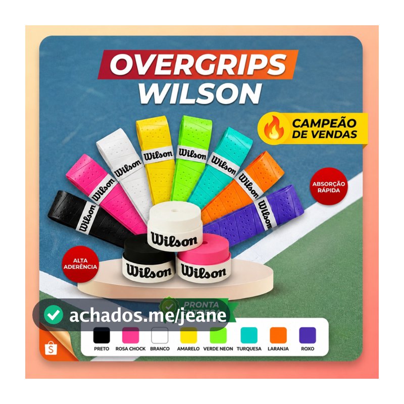 1,3 ou 5 Un Overgrip Raquete Beach Furado Wilson - Env Imediato