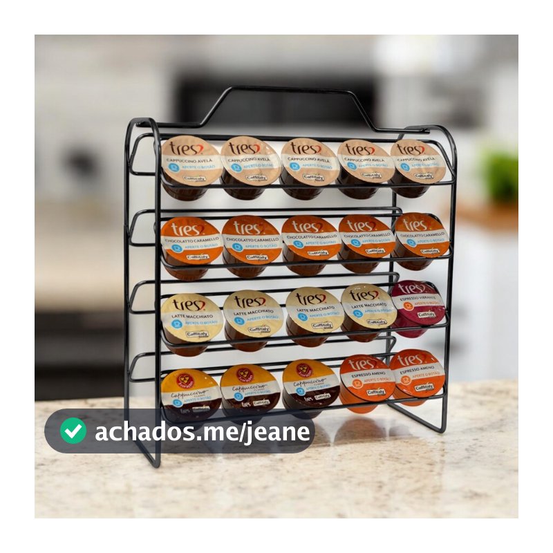 Suporte Porta 40 Cápsulas Três Corações Preto