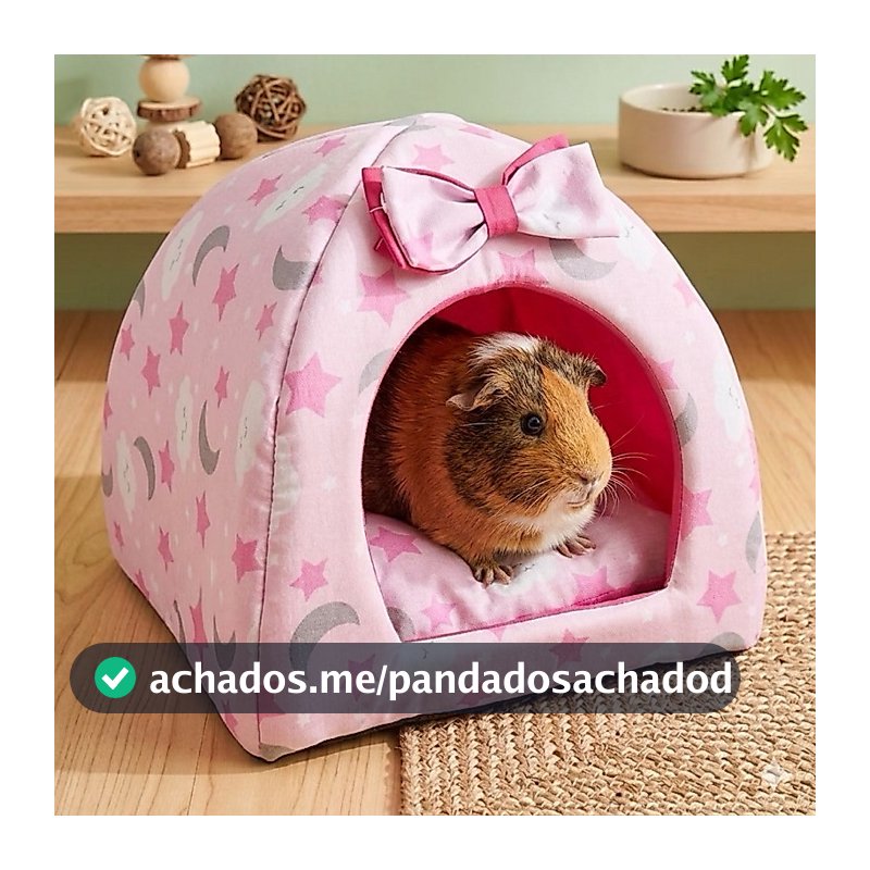 Toca Casa Toquinha Cabana Dobrável Para Porquinho da Índia, Hamster, Calopsitas, Mini coelho e Pequenos roedores