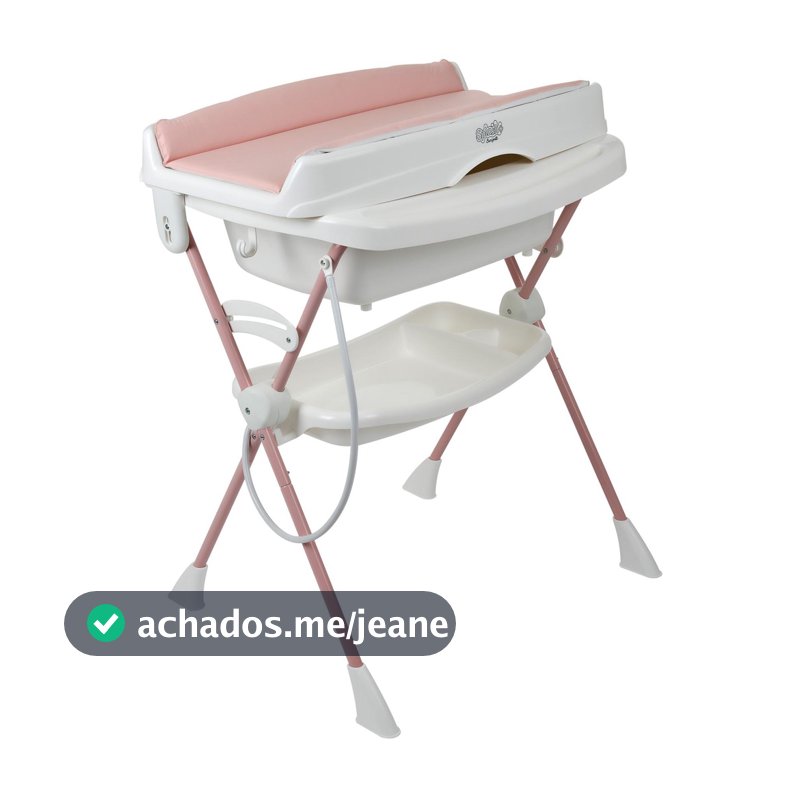 Banheira Dobrável Burigotto Splash+ Rose Madder Com Trocador