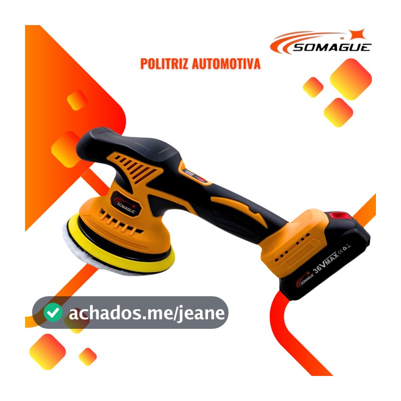 Politriz Automotiva Lixadeira Orbital Sem Fio 2 Baterias