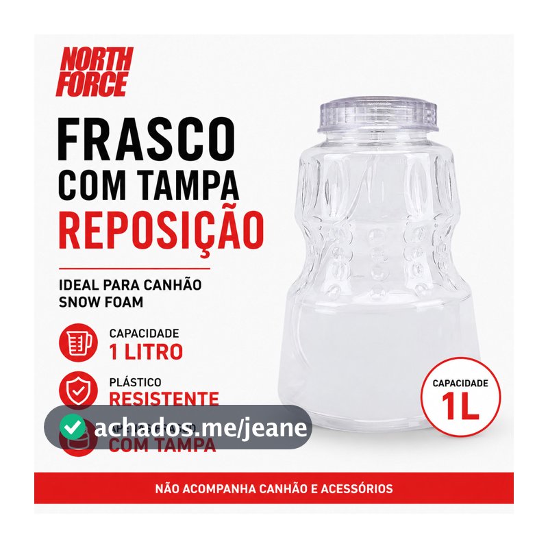 Pote Frasco Snow Foam 1L Reposição Canhão de Espuma Automotivo