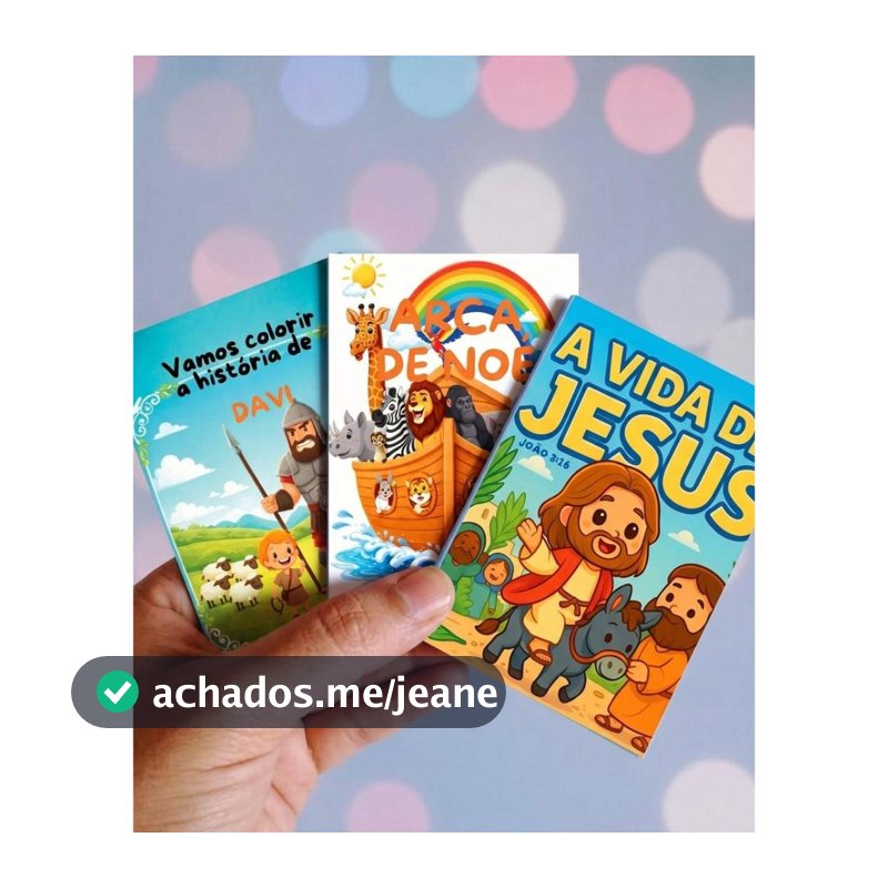 Mini Livro De Colorir Dobrável | Tamanho Aproximado 10x7 | Lembrancinha | Aniversário | Tema Cristão