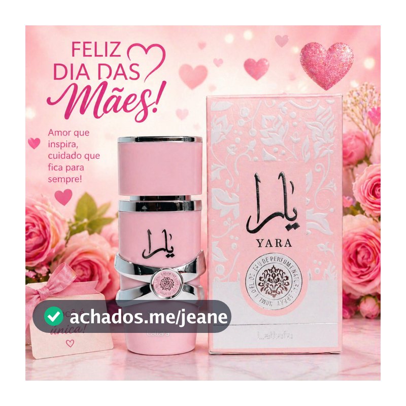 Perfume  Arabe Feminino Yara  30ml - Adocicado irresistivel Entrega rapida Floral Cremoso dia das maes