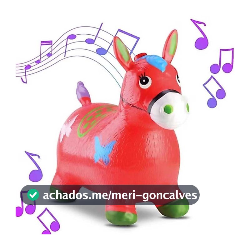 Brinquedo Cavalo Upa Upa Com Som Pula Pula Infantil Inflável Com Música - Envio Imediato -